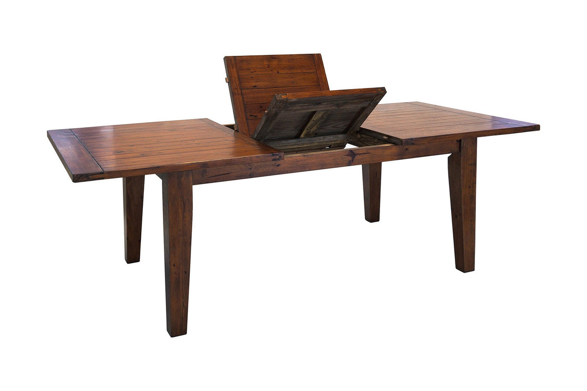 Novella dining table with the butterfly leaf unfolding from the centre