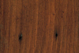 Novella African Dusk finish on reclaimed pine, close-up of grain and knots