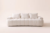 The Nuvola sofa in White seen straight on