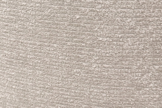 Nyla Fabric Round Storage Ottoman with Reeded Wood Base - Soft Chenille-Like Fabric