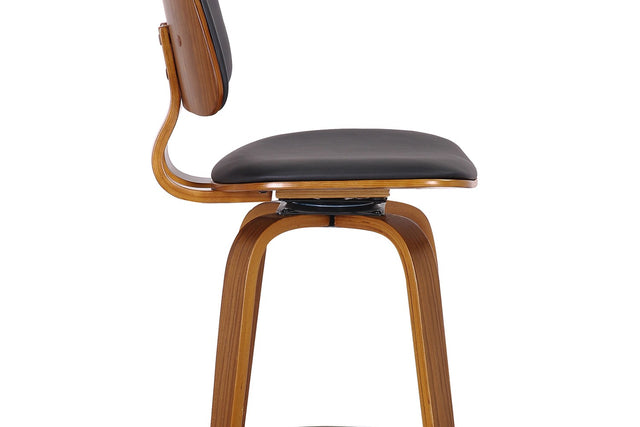 Oakes Faux Leather Swivel Counter Stool - Full 360° Swivel