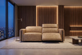 Octavia Distressed Italian Aniline Leather Dual Reclining Sofa