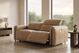 Octavia Distressed Italian Aniline Leather Dual Reclining Sofa
