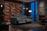 Octavia Distressed Italian Aniline Leather Dual Reclining Sofa