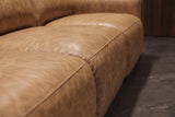 Octavia Distressed Italian Aniline Leather Dual Reclining Sofa