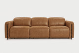 Octavia Distressed Italian Aniline Leather Dual Reclining Sofa