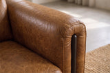 Octavia Distressed Italian Aniline Leather Dual Reclining Sofa