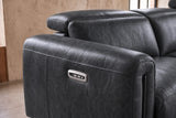 Octavia Distressed Italian Aniline Leather Dual Reclining Sofa