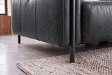Octavia Distressed Italian Aniline Leather Dual Reclining Sofa