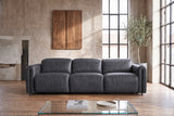 Octavia Distressed Italian Aniline Leather Dual Reclining Sofa