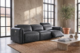 Octavia Distressed Italian Aniline Leather Dual Reclining Sofa