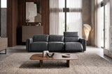 Octavia Distressed Italian Aniline Leather Dual Reclining Sofa
