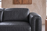 Octavia Distressed Italian Aniline Leather Dual Reclining Sofa