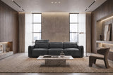 Octavia Distressed Italian Aniline Leather Dual Reclining Sofa