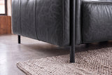 Octavia Distressed Italian Aniline Leather Reclining Corner Sectional Sofa