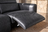Octavia Distressed Italian Aniline Leather Reclining Corner Sectional Sofa