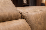 Octavia Distressed Italian Aniline Leather Reclining Corner Sectional Sofa