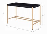Lunar Elegant Multi-Purpose Desk w/USB Port - Black/Gold