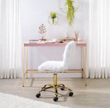 Lunar Elegant Multi-Purpose Desk w/USB Port - Pink/Gold