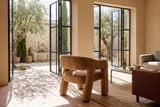Opi accent chair from behind in a hilltop house in Mougins