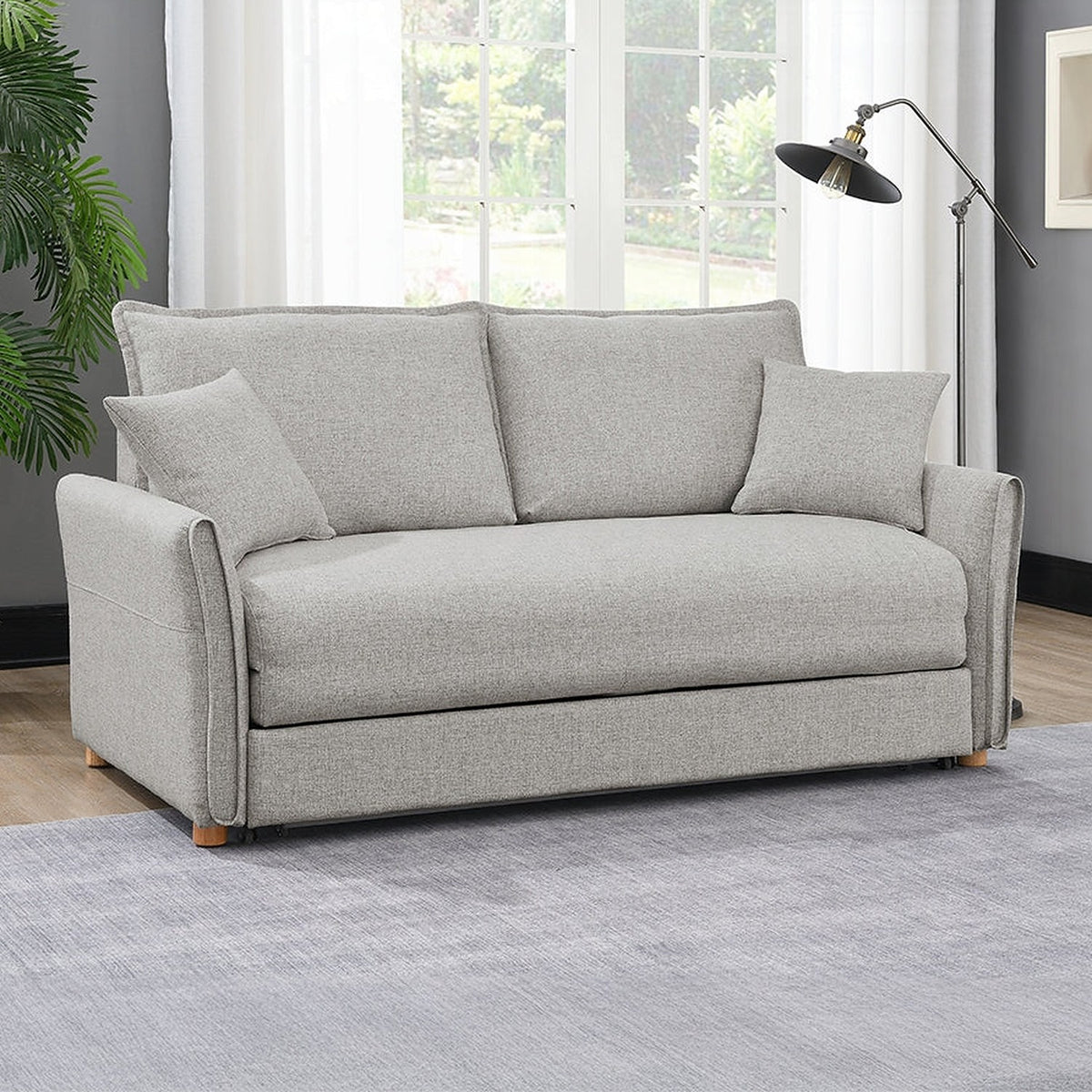Oran Condo Size Sleeper Sofa w/Storage - Grey