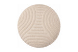 Top view of the Orla beige lid with its sculpted arch pattern