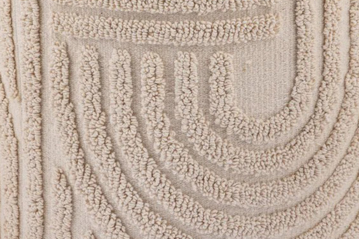 Close-up of the Orla beige cotton pile pattern