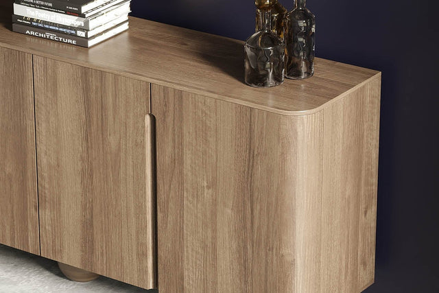 Orson Mango Wood Sideboard - Softly Rounded Ends