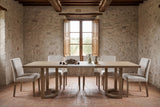 Orvieto dining table in a limewashed Umbrian farmhouse with olive groves outside