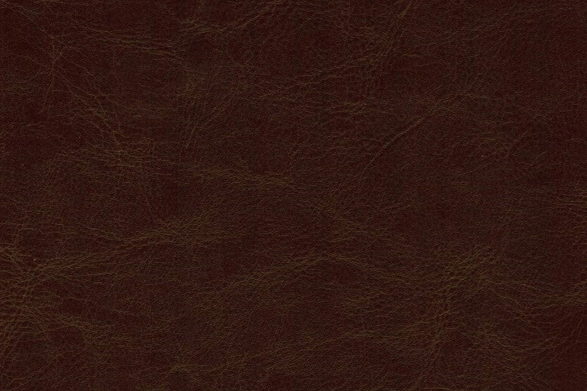Close-up of Percival distressed brown bi-cast leather upholstery