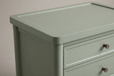 Close-up of the Pescara top corner: the raised rim, the rounded corner