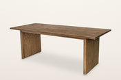 Pettorano reclaimed pine dining table in Brown