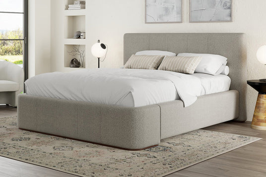 Pierce Textured Fabric Upholstered Platform Bed - A Restful Anchor for the Room