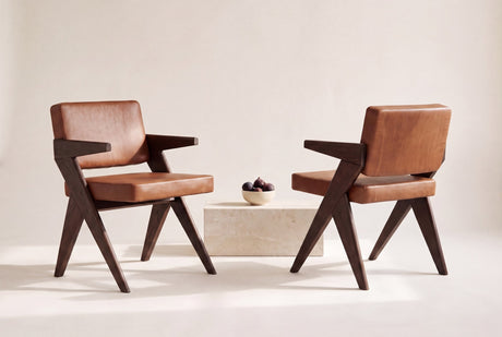 Pierre Jeanneret Leather Dining Chair
