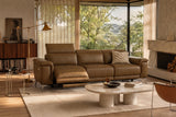 Valencia Pista Distressed Leather Reclining Sofa