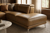 Valencia Pista Distressed Leather Reclining Chaise Sectional Sofa