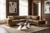 Valencia Pista Distressed Leather Reclining Chaise Sectional Sofa