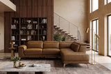 Valencia Pista Distressed Leather Reclining Chaise Sectional Sofa