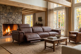 Valencia Pista Distressed Leather Reclining Sofa