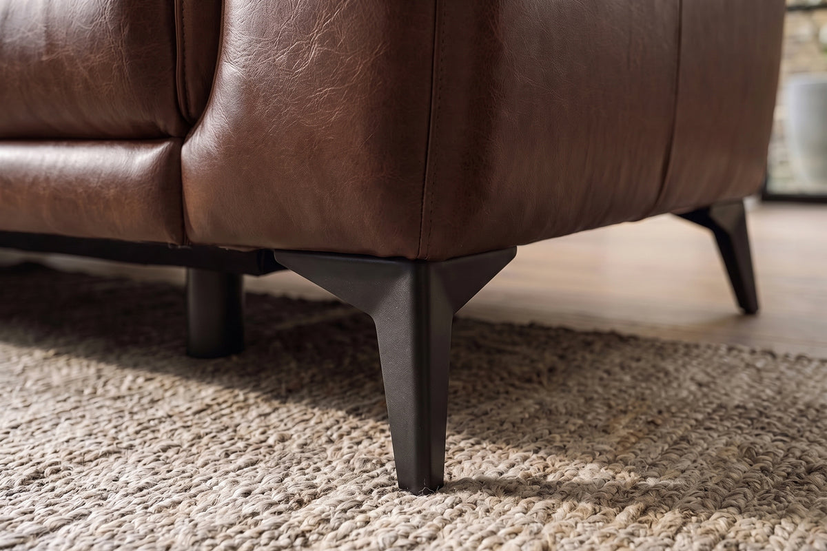 Valencia Pista Distressed Leather Reclining Sofa
