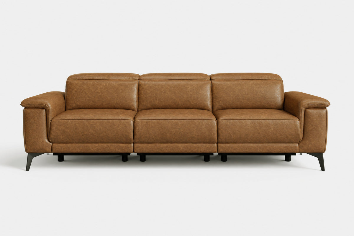 Valencia Pista Distressed Leather Reclining Sofa