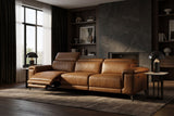 Valencia Pista Distressed Leather Reclining Sofa