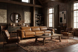 Valencia Pista Distressed Leather Reclining Sofa