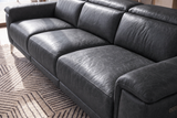 Valencia Pista Distressed Leather Reclining Sofa