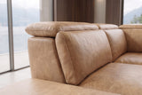 Valencia Pista Distressed Leather Reclining Chaise Sectional Sofa