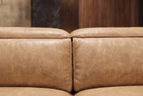 Valencia Pista Distressed Leather Reclining Chaise Sectional Sofa