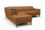 Pista Distressed Leather Reclining Chaise Sectional Sofa