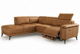 Pista Distressed Leather Reclining Chaise Sectional Sofa