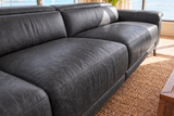 Valencia Pista Distressed Leather Reclining Chaise Sectional Sofa