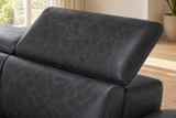 Valencia Pista Distressed Leather Reclining Chaise Sectional Sofa